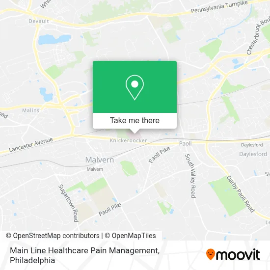 Main Line Healthcare Pain Management map