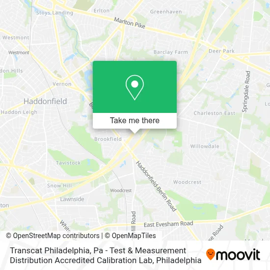 Transcat Philadelphia, Pa - Test & Measurement Distribution Accredited Calibration Lab map