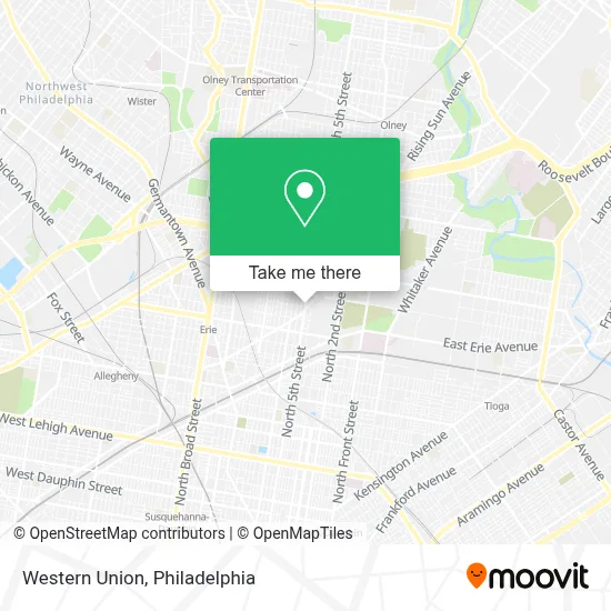 Western Union map