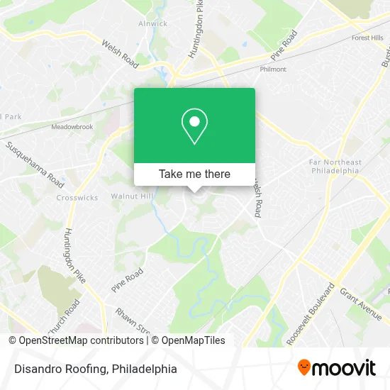 Disandro Roofing map
