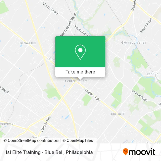Isi Elite Training - Blue Bell map