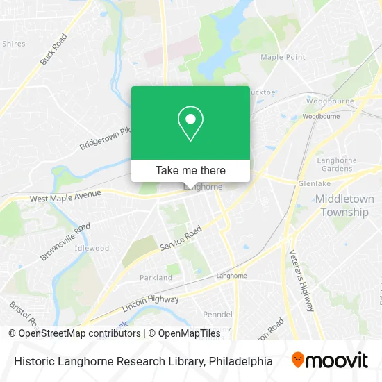 Historic Langhorne Research Library map
