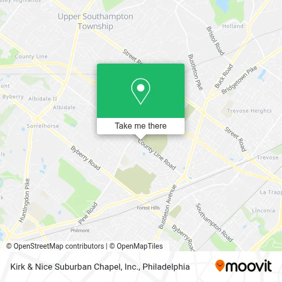 Kirk & Nice Suburban Chapel, Inc. map