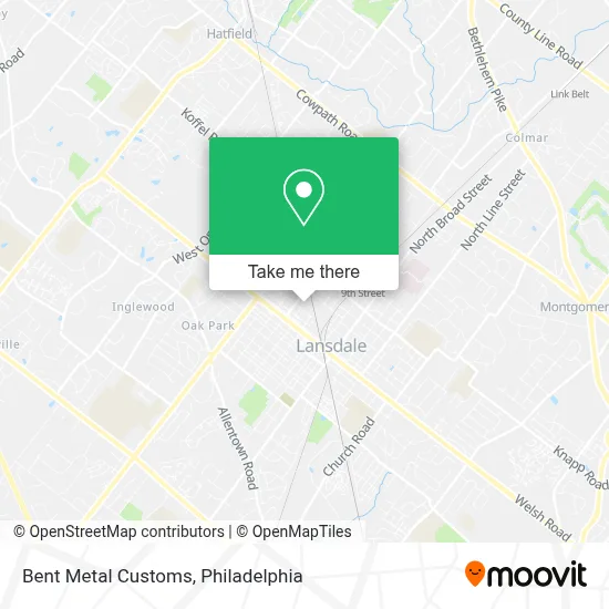 Bent Metal Customs map