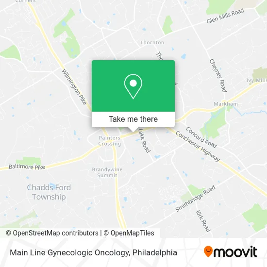 Main Line Gynecologic Oncology map