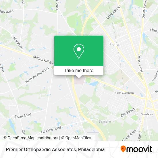 Premier Orthopaedic Associates map