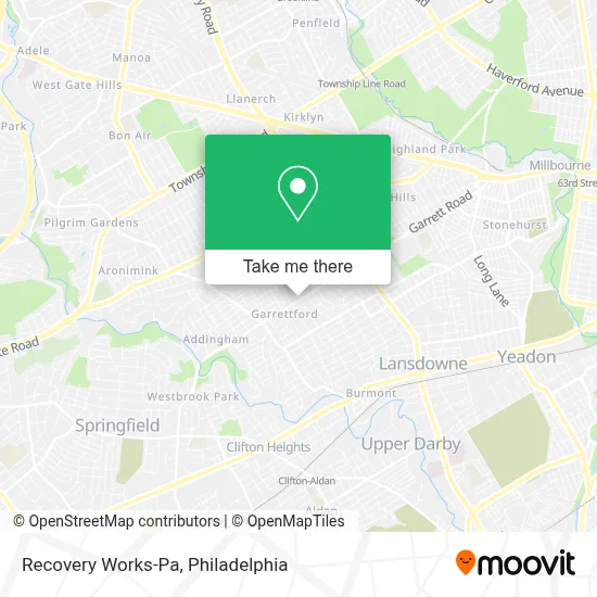 Recovery Works-Pa map