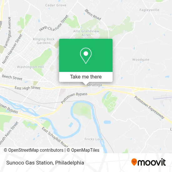 Sunoco Gas Station map
