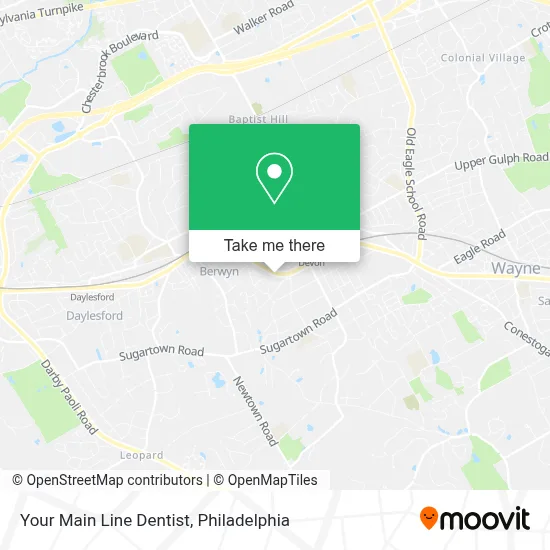 Your Main Line Dentist map