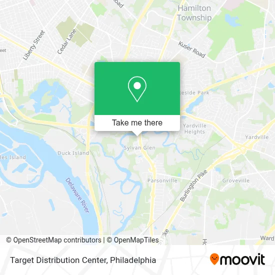 Target Distribution Center map