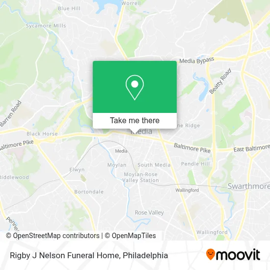 Rigby J Nelson Funeral Home map