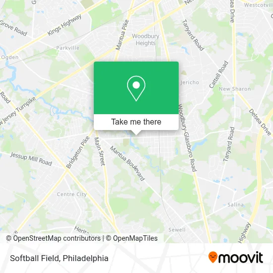 Softball Field map