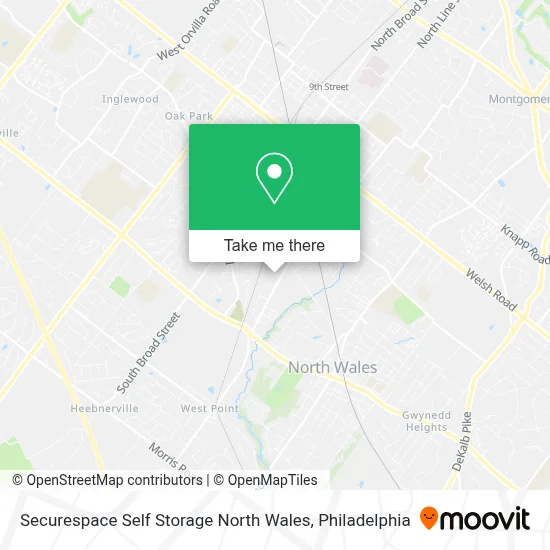 Securespace Self Storage North Wales map