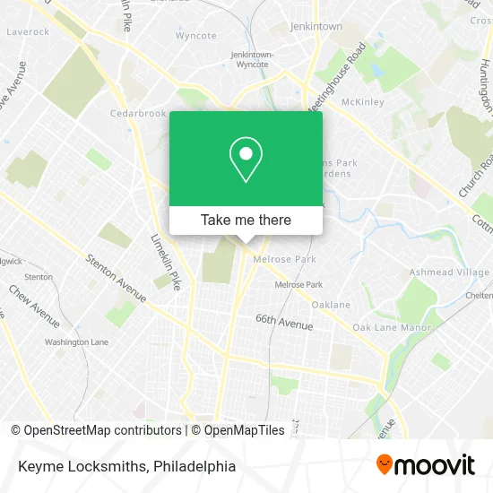 Keyme Locksmiths map