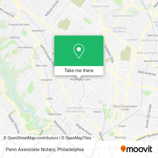 Penn Associate Notary map