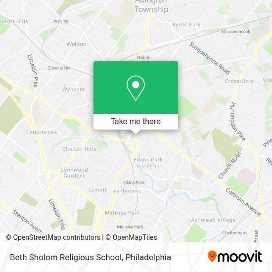 Beth Sholom Religious School map