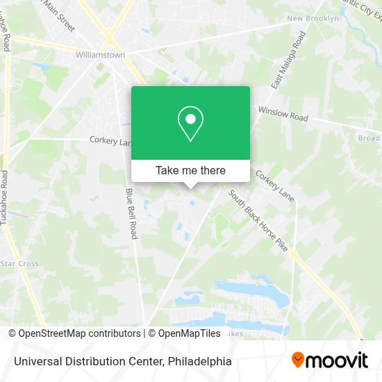 Universal Distribution Center map