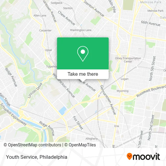 Youth Service map