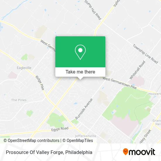 Prosource Of Valley Forge map
