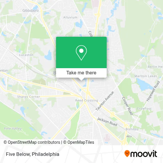 Five Below map
