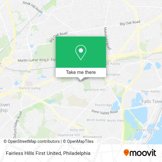 Fairless Hills First United map