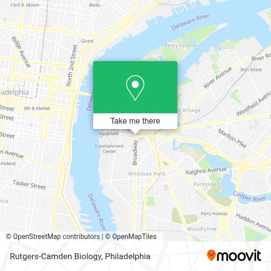 Rutgers-Camden Biology map