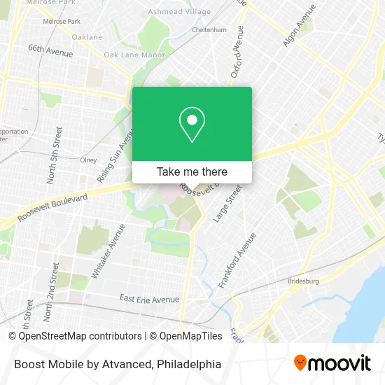 Boost Mobile by Atvanced map