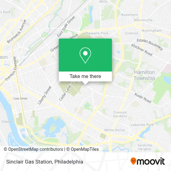Sinclair Gas Station map