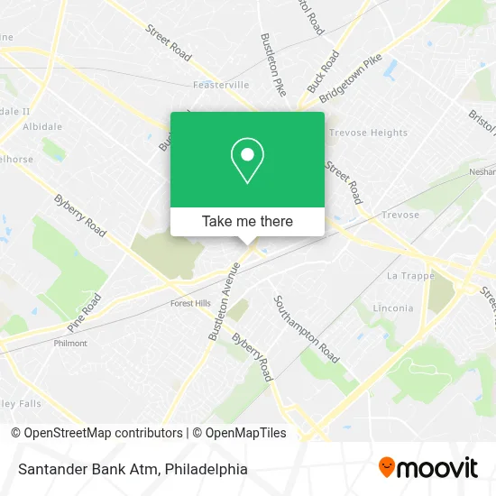 Santander Bank Atm map