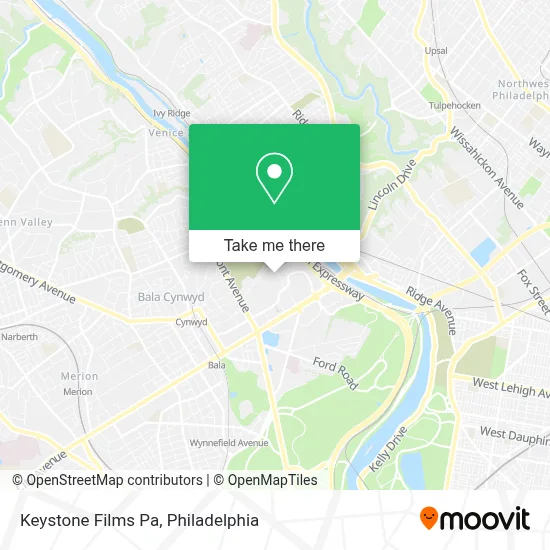 Keystone Films Pa map