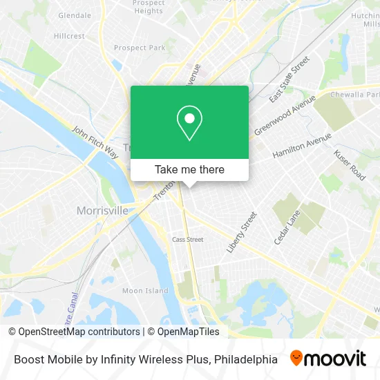 Boost Mobile by Infinity Wireless Plus map