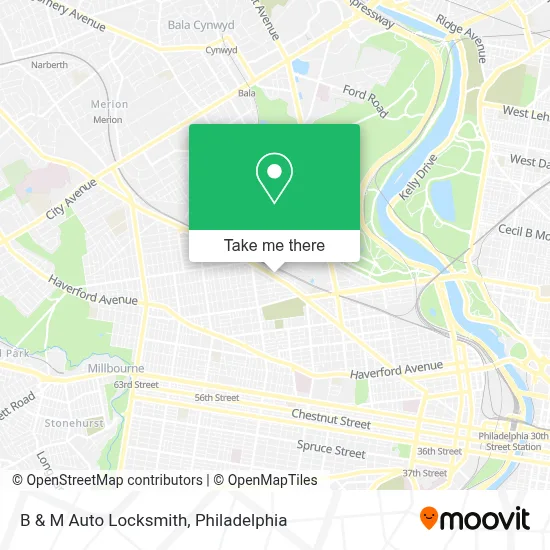B & M Auto Locksmith map