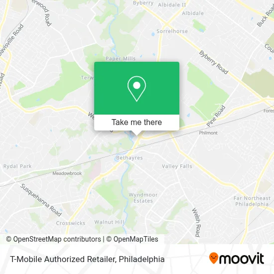 T-Mobile Authorized Retailer map