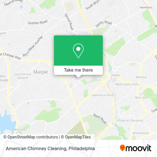 American Chimney Cleaning map