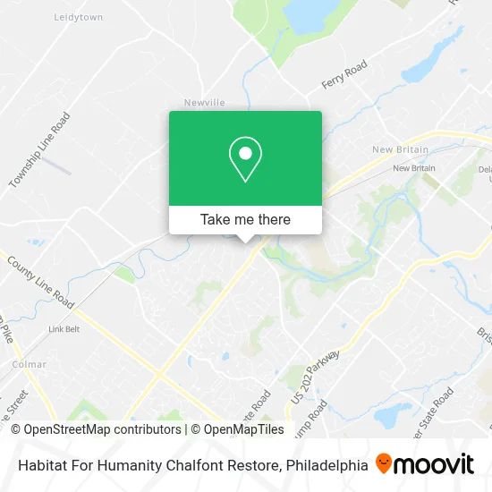 Habitat For Humanity Chalfont Restore map