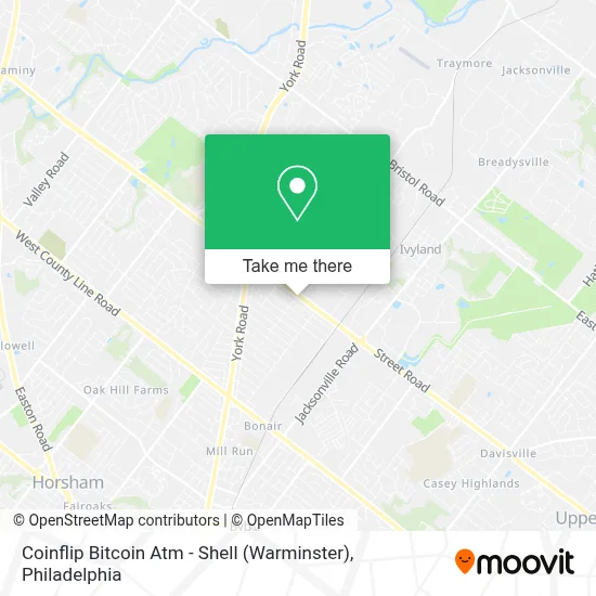 Coinflip Bitcoin Atm - Shell (Warminster) map