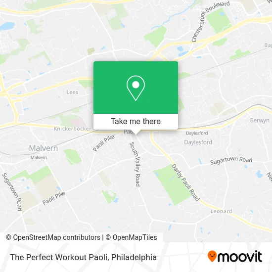The Perfect Workout Paoli map