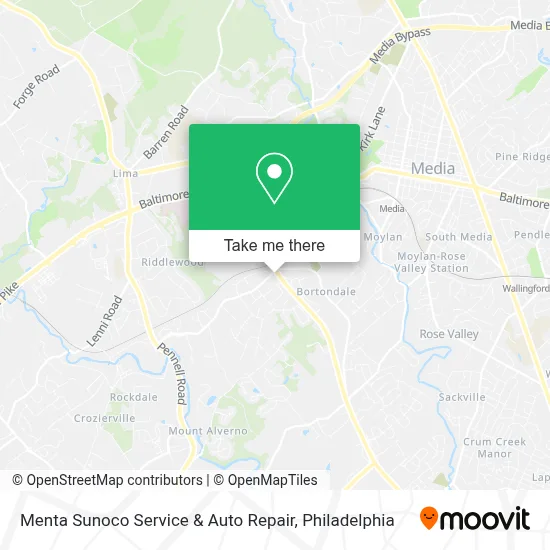 Menta Sunoco Service & Auto Repair map
