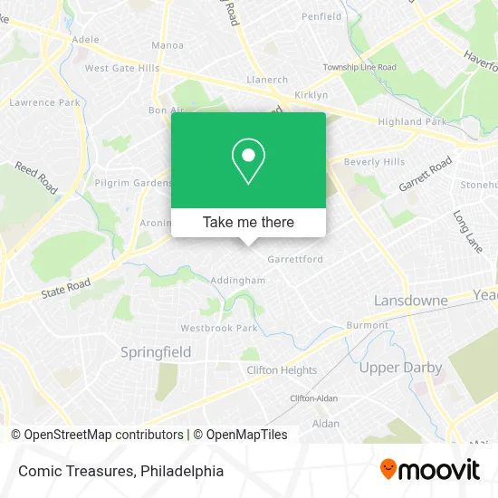Comic Treasures map