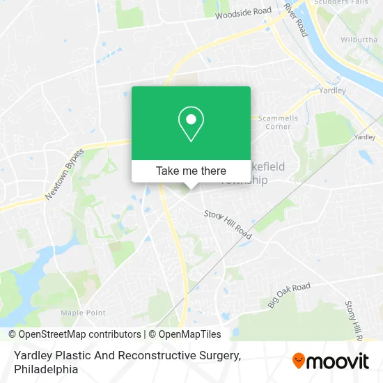 Yardley Plastic And Reconstructive Surgery map
