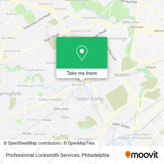 Professional Locksmith Services map