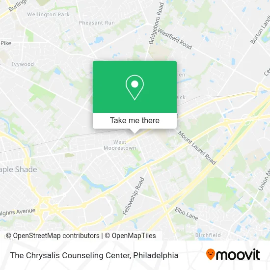 The Chrysalis Counseling Center map