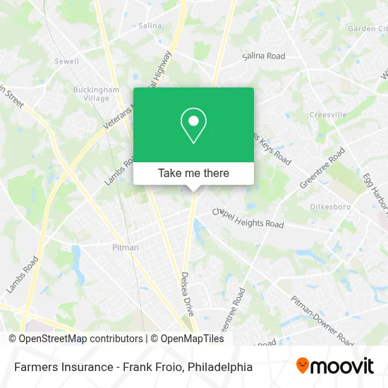 Farmers Insurance - Frank Froio map