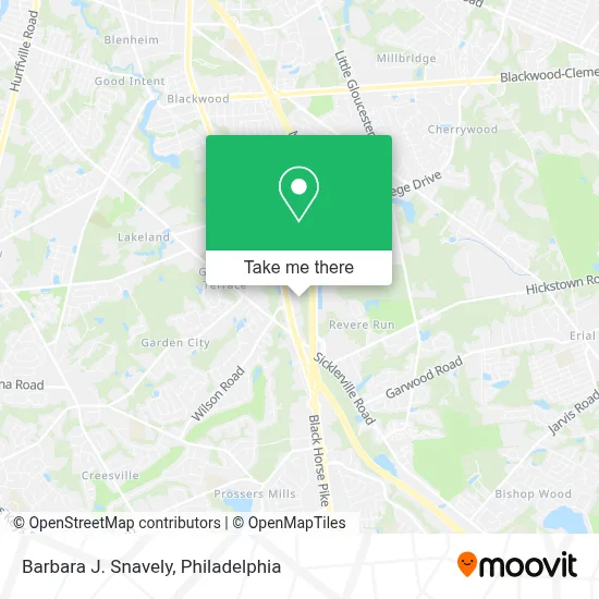 Barbara J. Snavely map