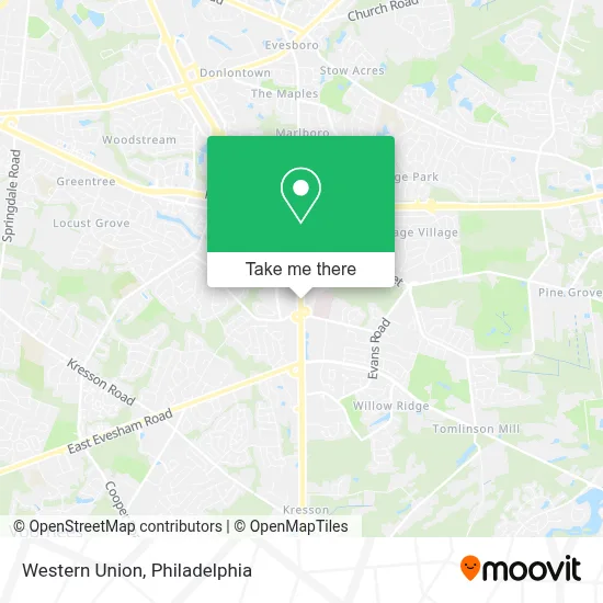 Western Union map