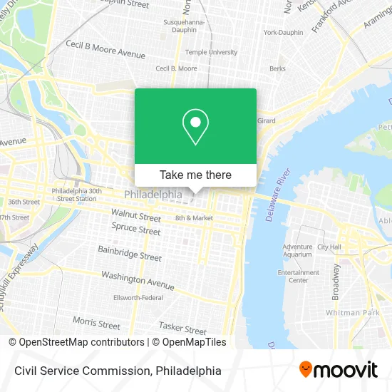 Civil Service Commission map