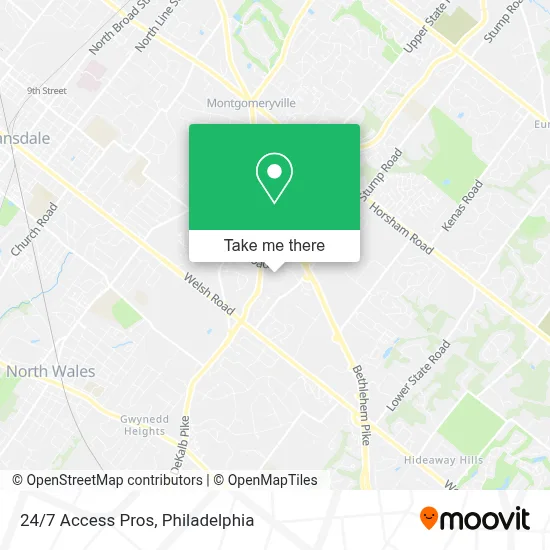 24/7 Access Pros map
