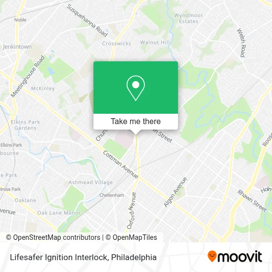 Lifesafer Ignition Interlock map