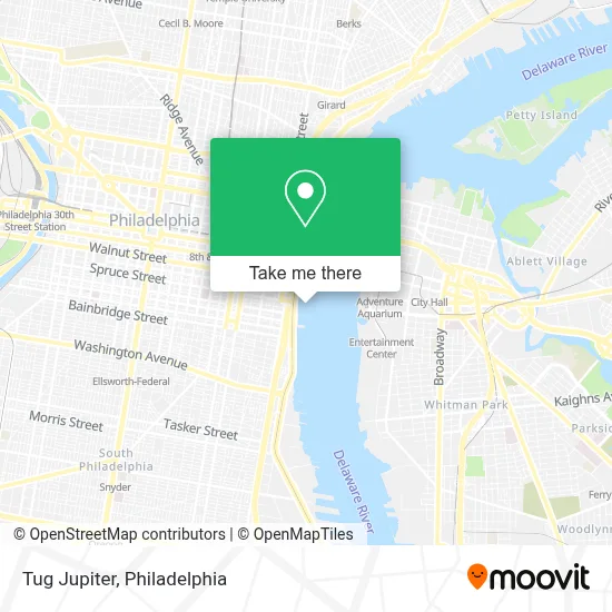 Tug Jupiter map