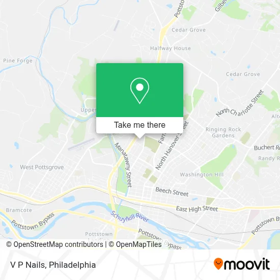 V P Nails map